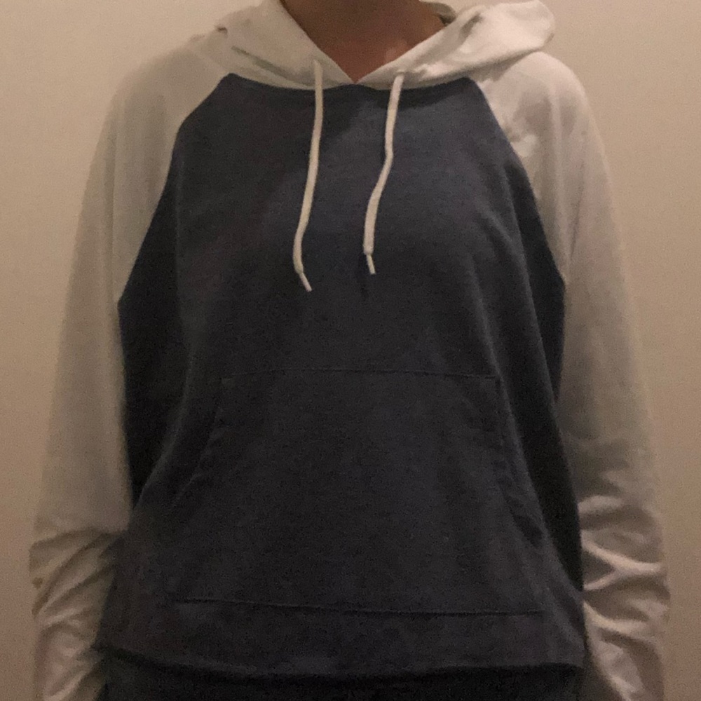 blue and white hoodie!